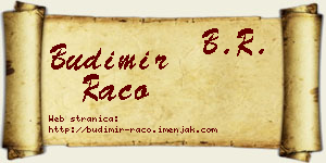Budimir Raco vizit kartica